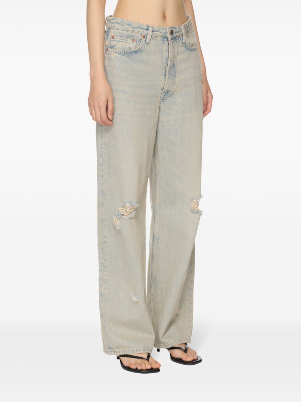 SAMSOE & SAMSOE SHELLY COTTON WIDE-LEG JEANS 