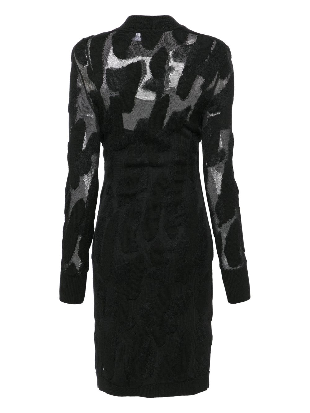 Ferragamo Semi-doorzichtige midi-jurk - Zwart