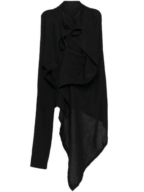 Yohji Yamamoto veste en lin à design drapé