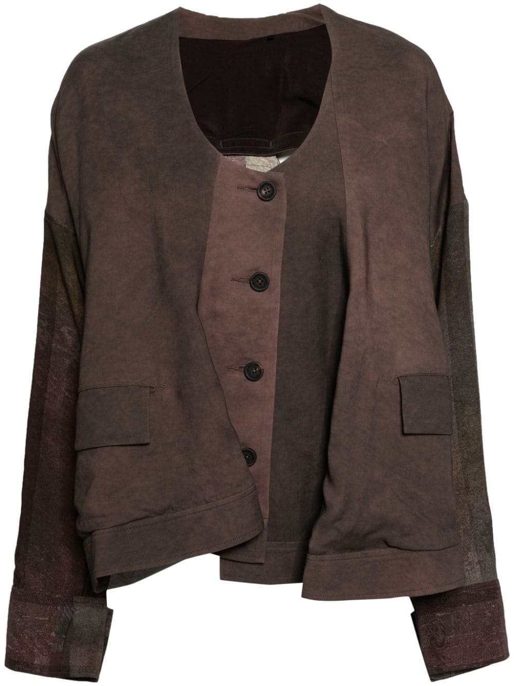 cut-out panelled jacket
