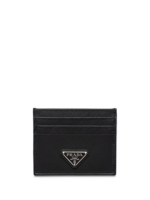 Prada triangle-logo leather wallet