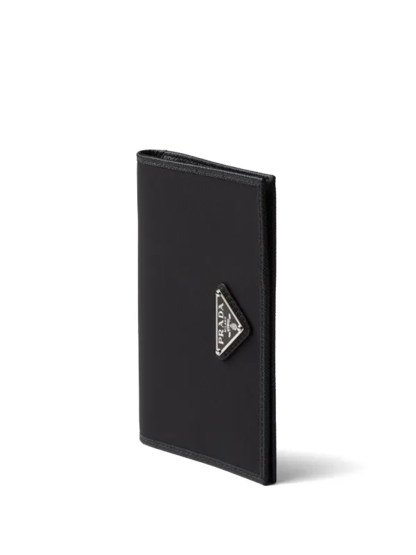 小物 P RADA nylon logo wallet Black Prada Re-Nylon enamel-triangle Logo Wallet | Black | FARFETCH