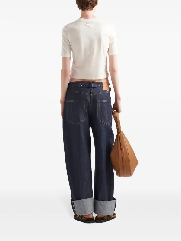 Prada クロップド Tシャツ | ニュートラル | FARFETCH JP