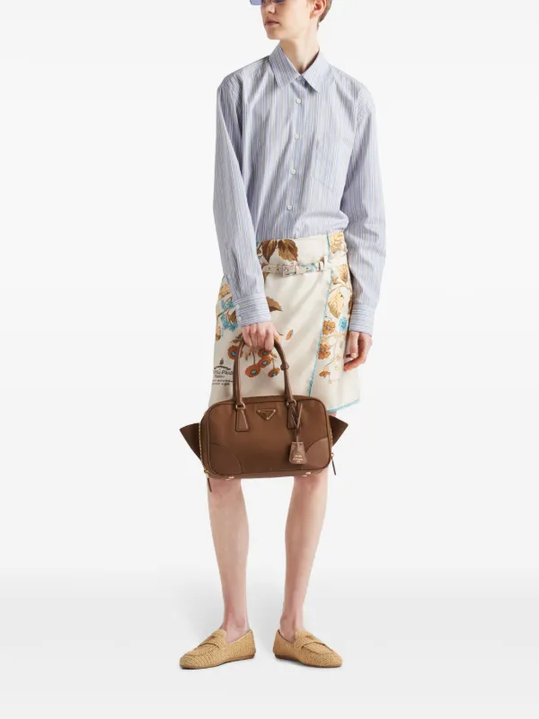Prada floral-print Silk Skirt | Neutrals | FARFETCH