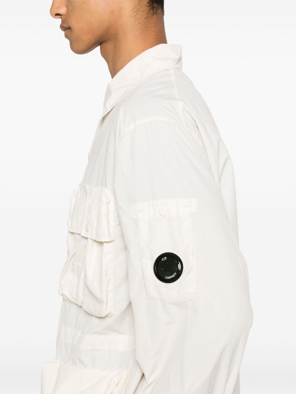 C.P. Company Flatt shirtjack met meerdere zakken Beige