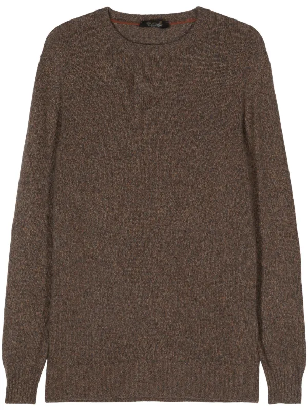 Loro Piana Melange Cashmere Jumper Brown FARFETCH AE