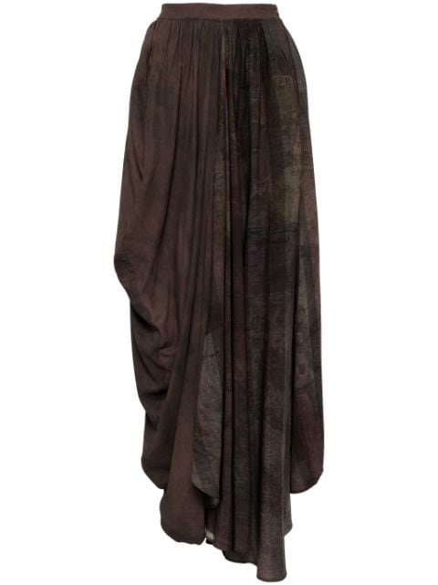 Ziggy Chen falda larga con diseño asimétrico y drapeado