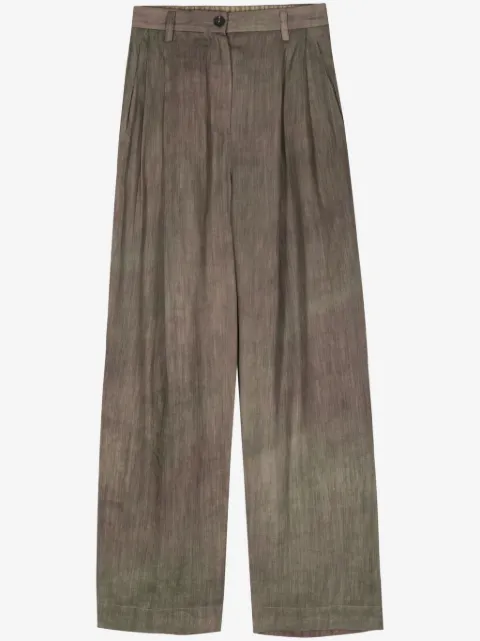 Ziggy Chen dyed wide-leg trousers