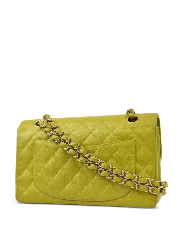 CHANEL Pre-Owned 2003 Small Double Flap Shoulder Bag | Green