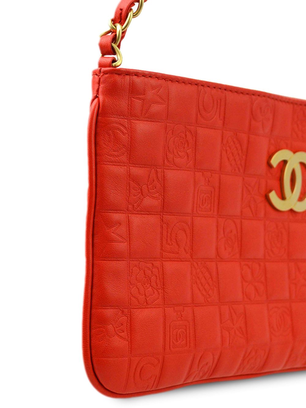 Pre-owned Chanel Icon 单肩包（2003年典藏款） In Red