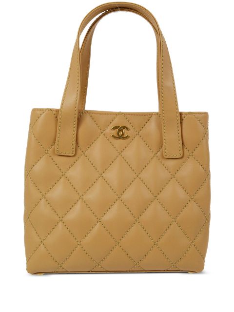 HOT SALE CHANEL 2003 Wild Stitch CC plaque tote bag Women