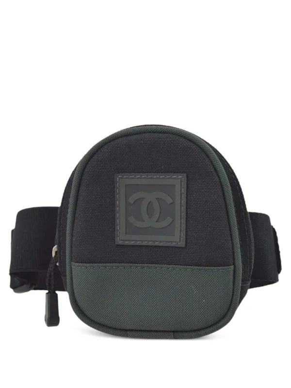 CHANEL Pre-Owned 2003 Sports Line Belt Bag Black