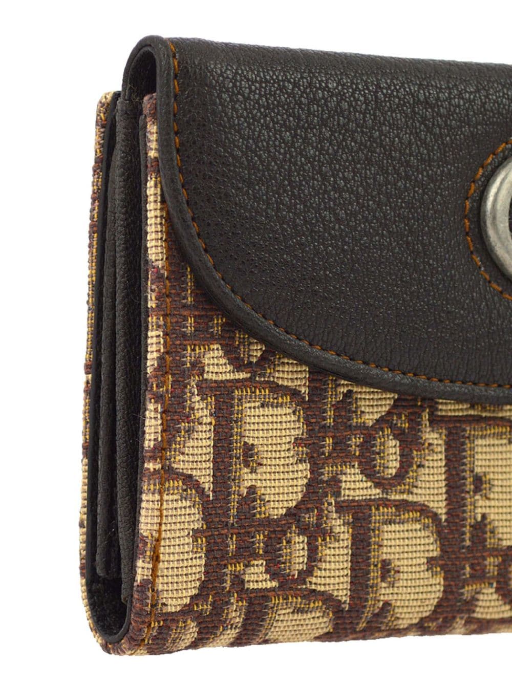 Pre-owned Dior 2005 Trotter Long Wallet In Brown