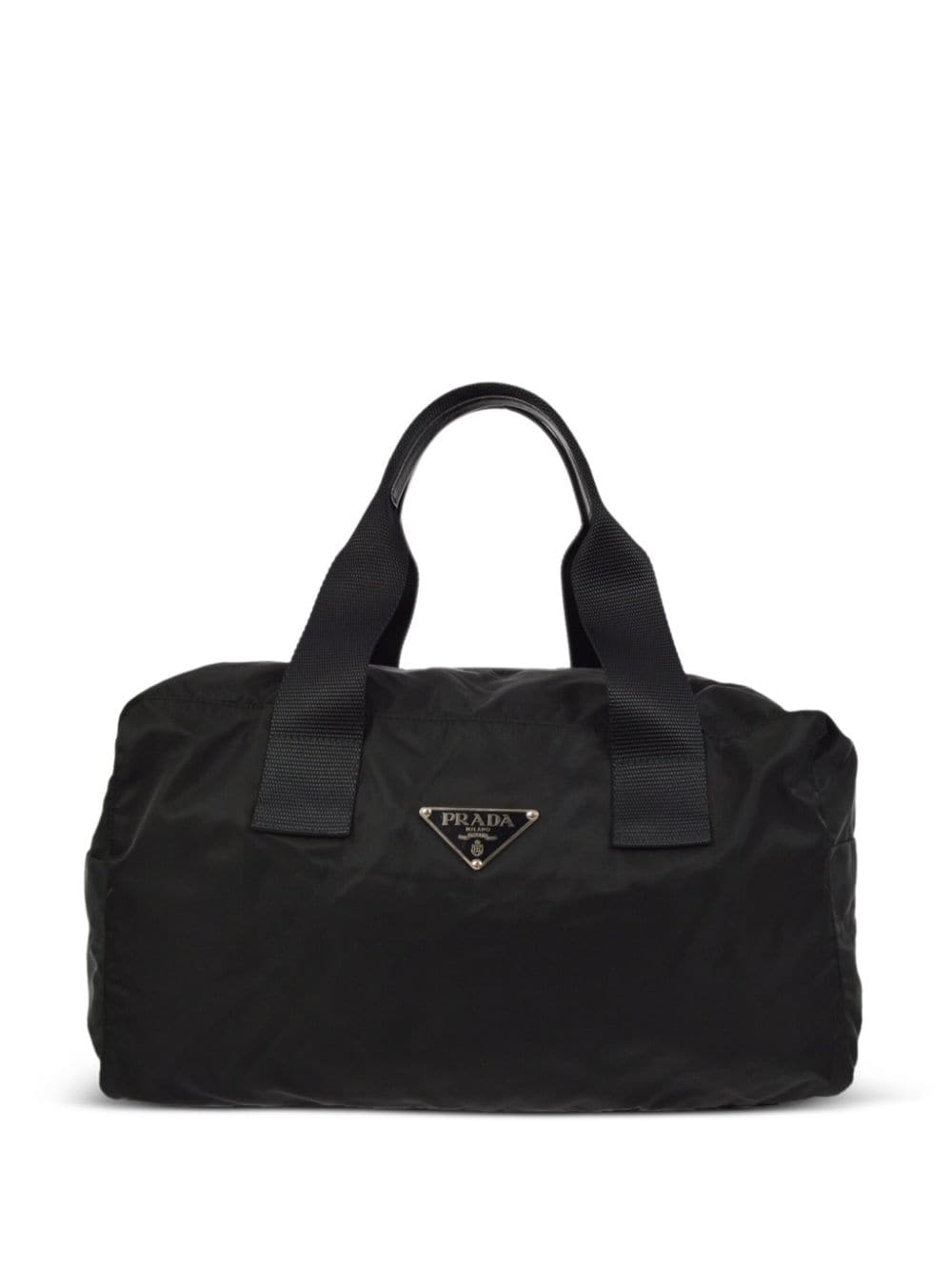 Pre-owned Prada 1990-2000s Triangle-logo Handbag In Black
