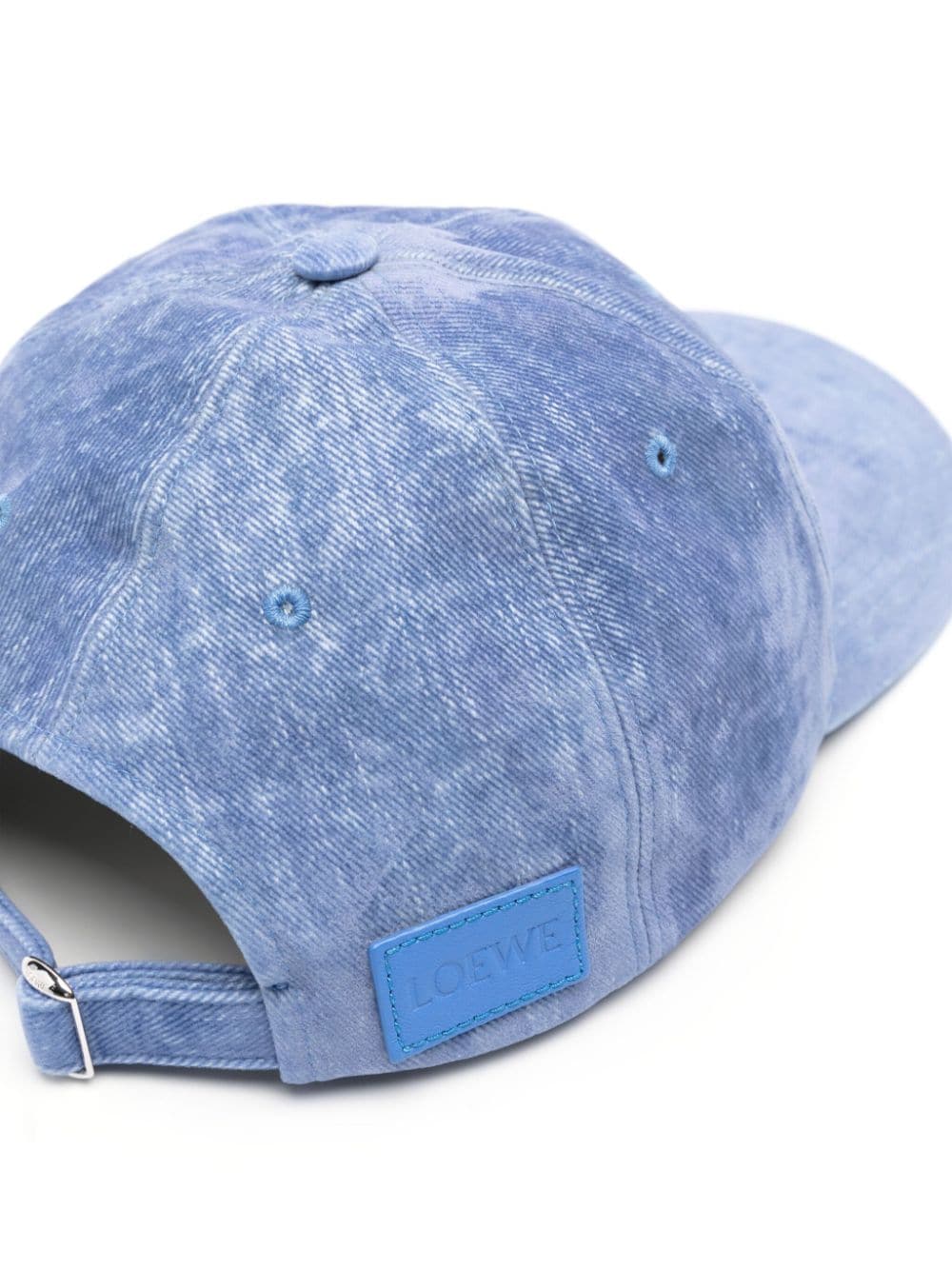 Shop Loewe Anagram-patch Denim Cap In Blue