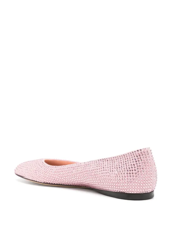 Loewe Ballerina Toy ラインストーンシューズ Loewe Ballerina Toy black leather and rhinestones - Shoes