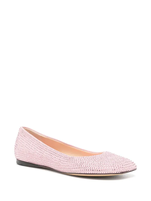 LOEWE Toy Rhinestoned Ballerina Shoes | Pink | FARFETCH JO