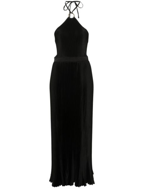 L'IDÉE Cheri plissé maxi dress