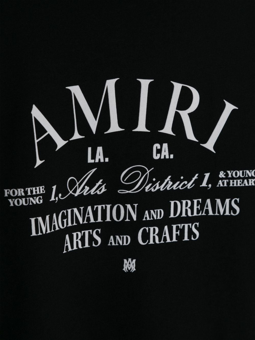AMIRI KIDS Katoenen T-shirt met logoprint Zwart