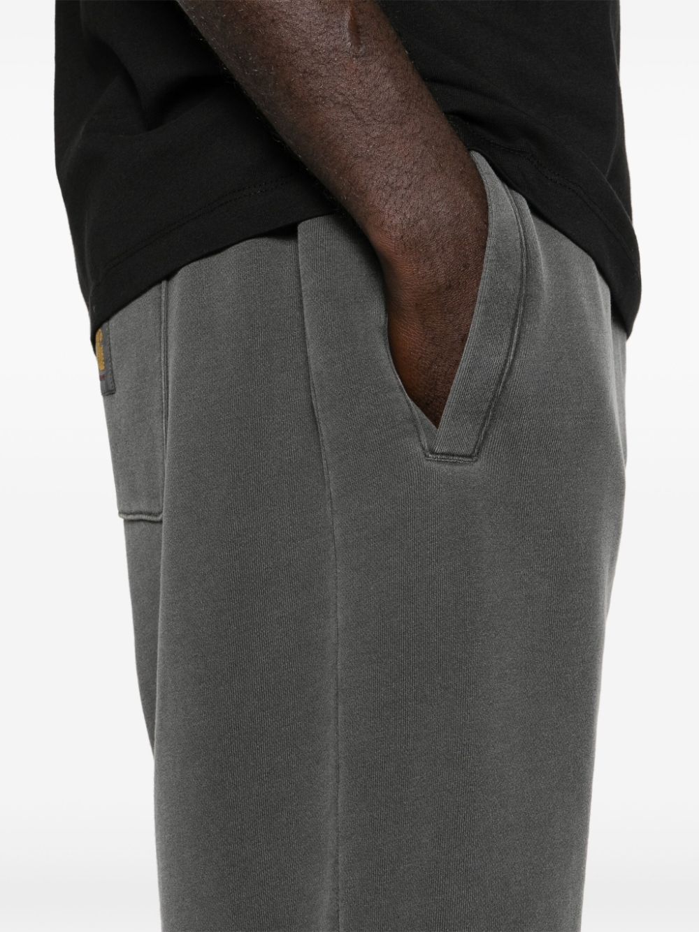 Shop Carhartt Nelson Cotton Track Shorts In Grey