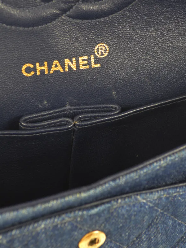 CHANEL Pre-Owned 1998 ダブルフラップ ショルダーバッグ M | ブルー