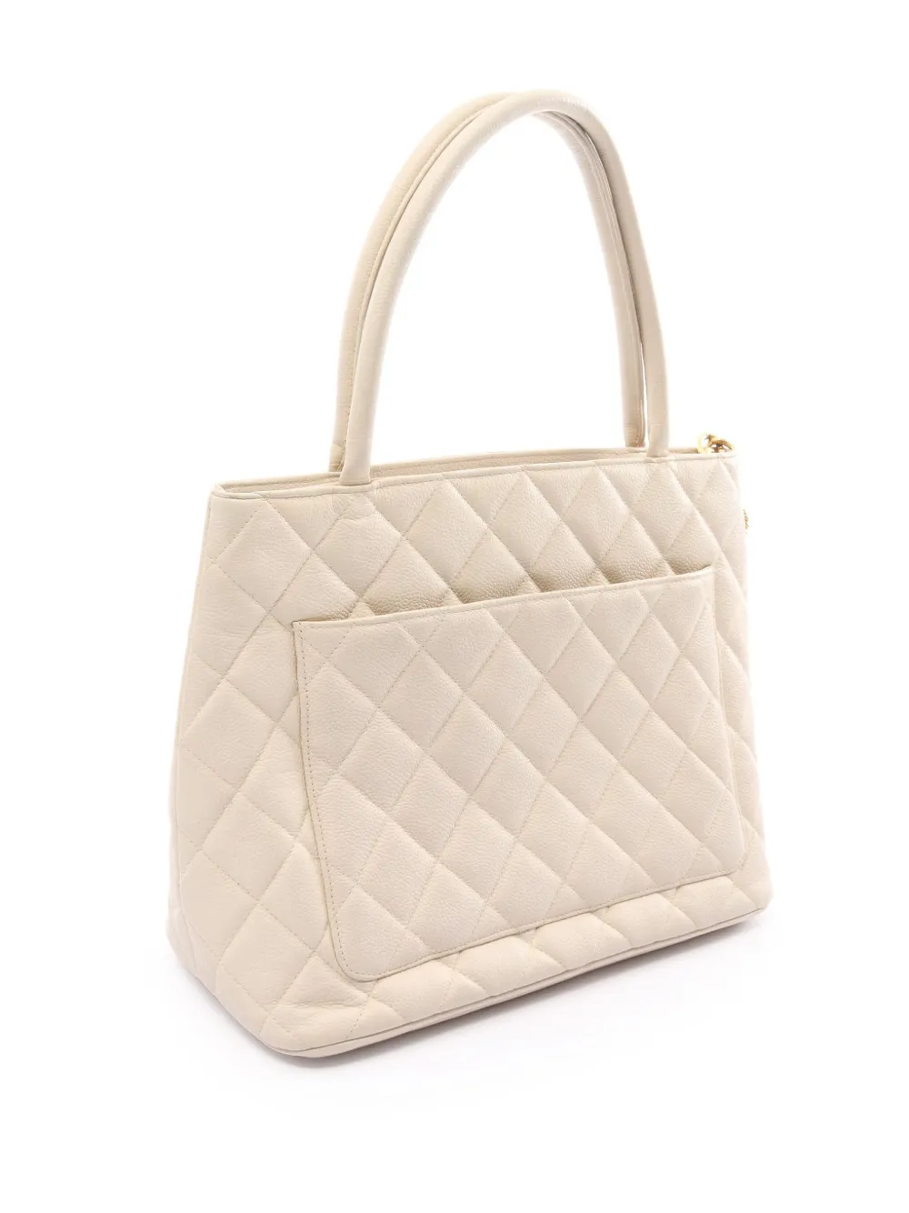 CHANEL Pre-Owned 1196-1997 Medallion leather tote bag - Beige