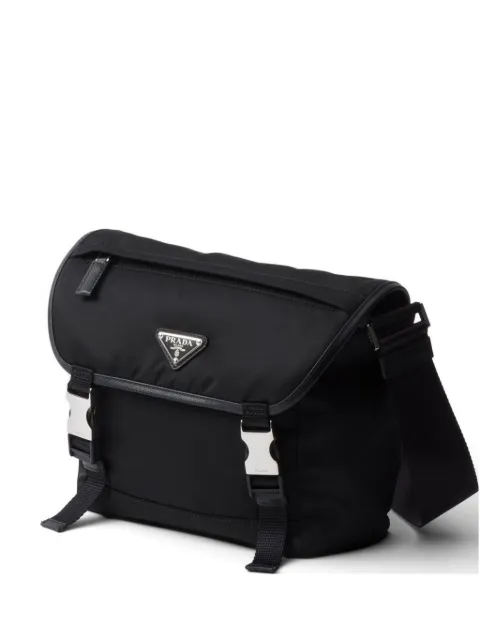 Prada logo-patch shoulder bag