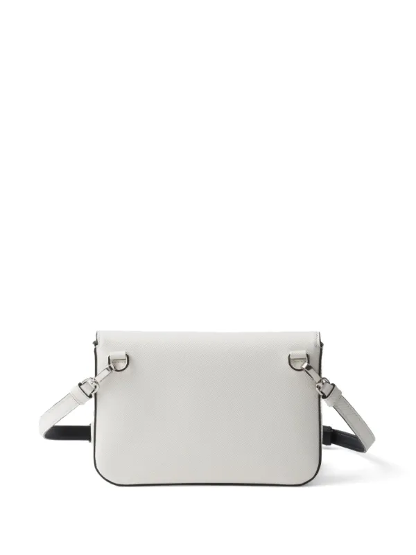 Prada サフィアーノレザー ショルダーバッグ | ホワイト | FARFETCH JP