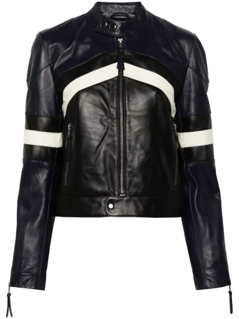 P.A.R.O.S.H. Jaqueta biker de couro com zíper