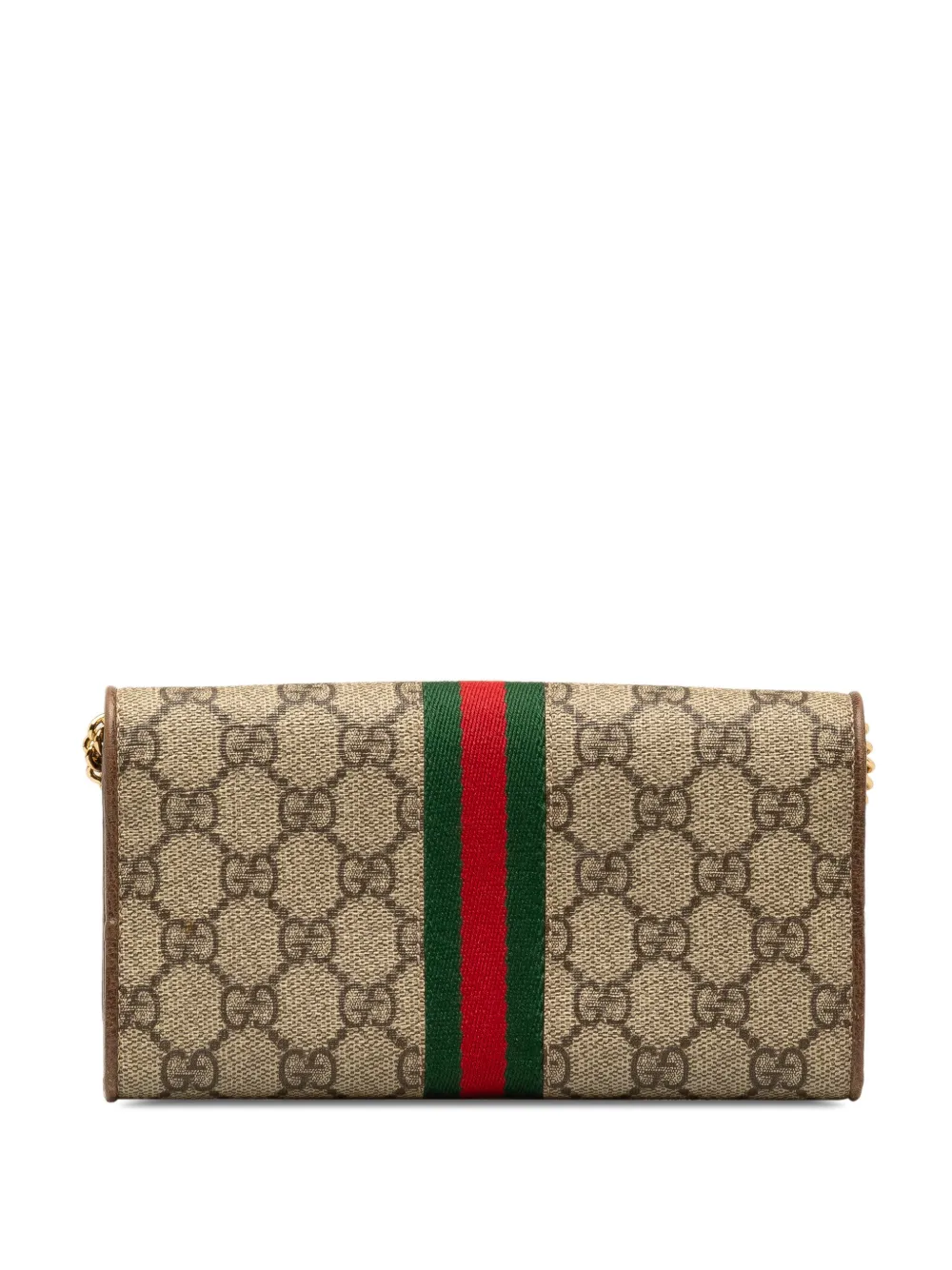 Gucci Pre-Owned 2016-2023 GG Supreme Ophidia Wallet on Chain crossbody bag - Bruin