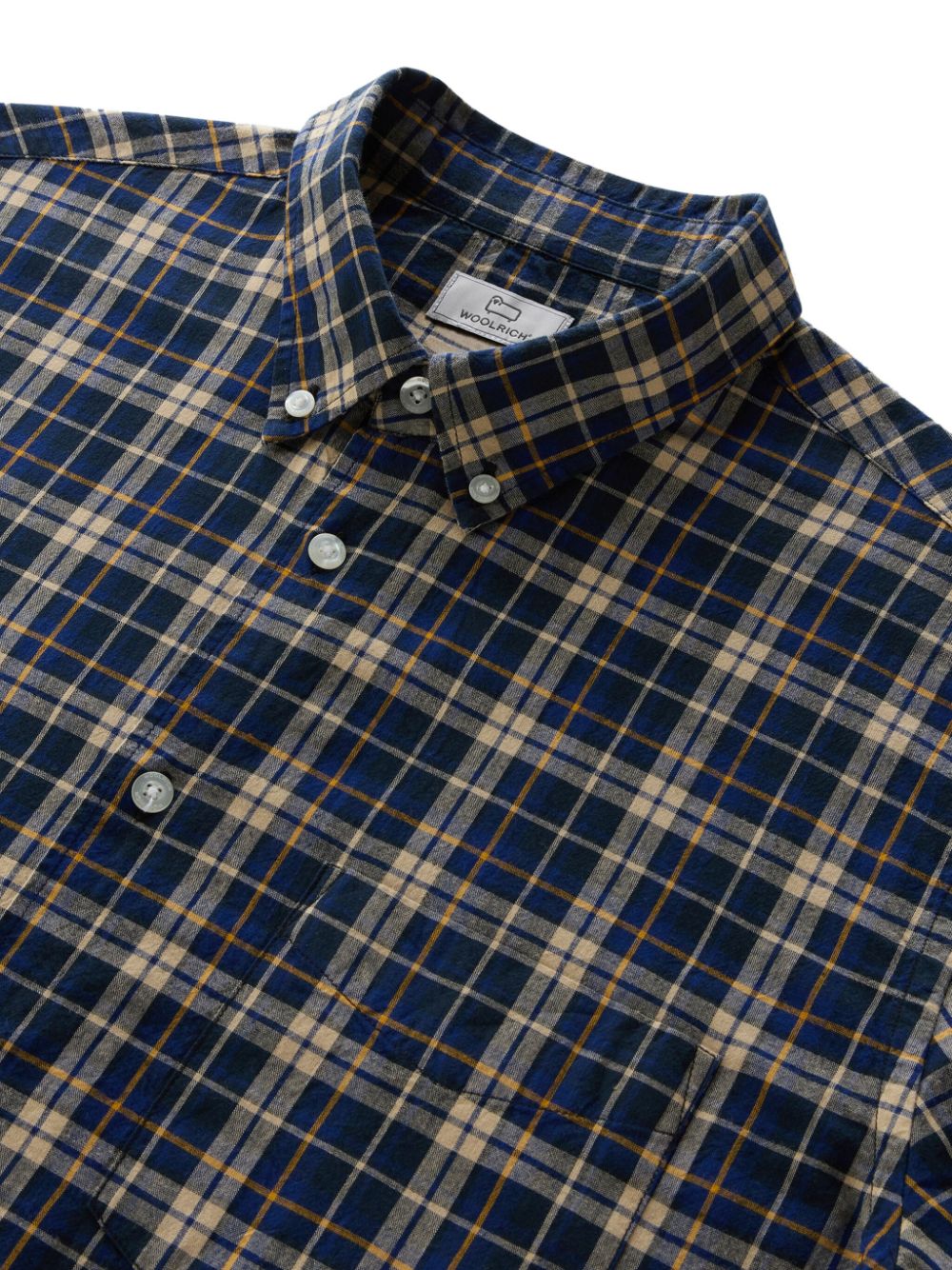 Shop Woolrich Madras Cotton Shirt In Blue