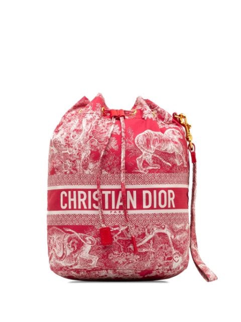 Christian Dior Pre-Owned 2021 투알 드 주이 디올 트래블 파우치