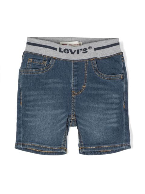 Levi's Kids logo-waistband denim shorts