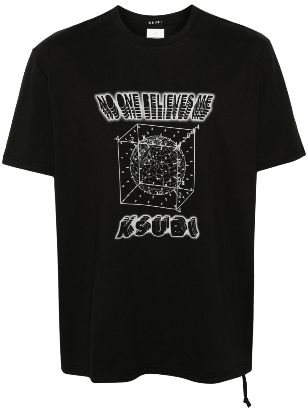Shop Ksubi Holographic Kash Cotton T-shirt In Black