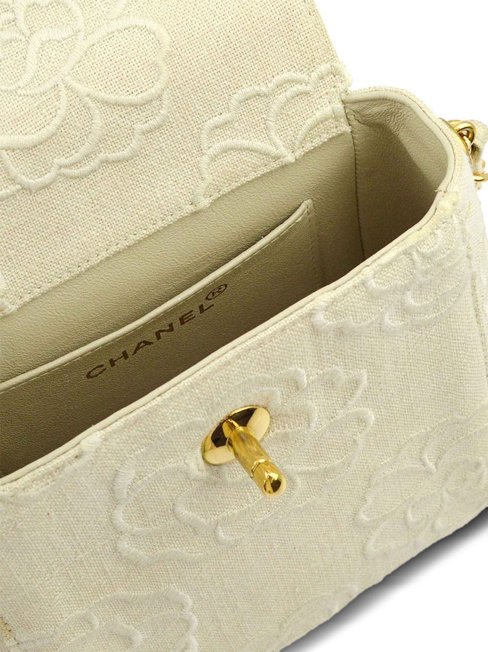 Affordable HOT SALE CHANEL 1998 Camellia embroidered shoulder bag Women