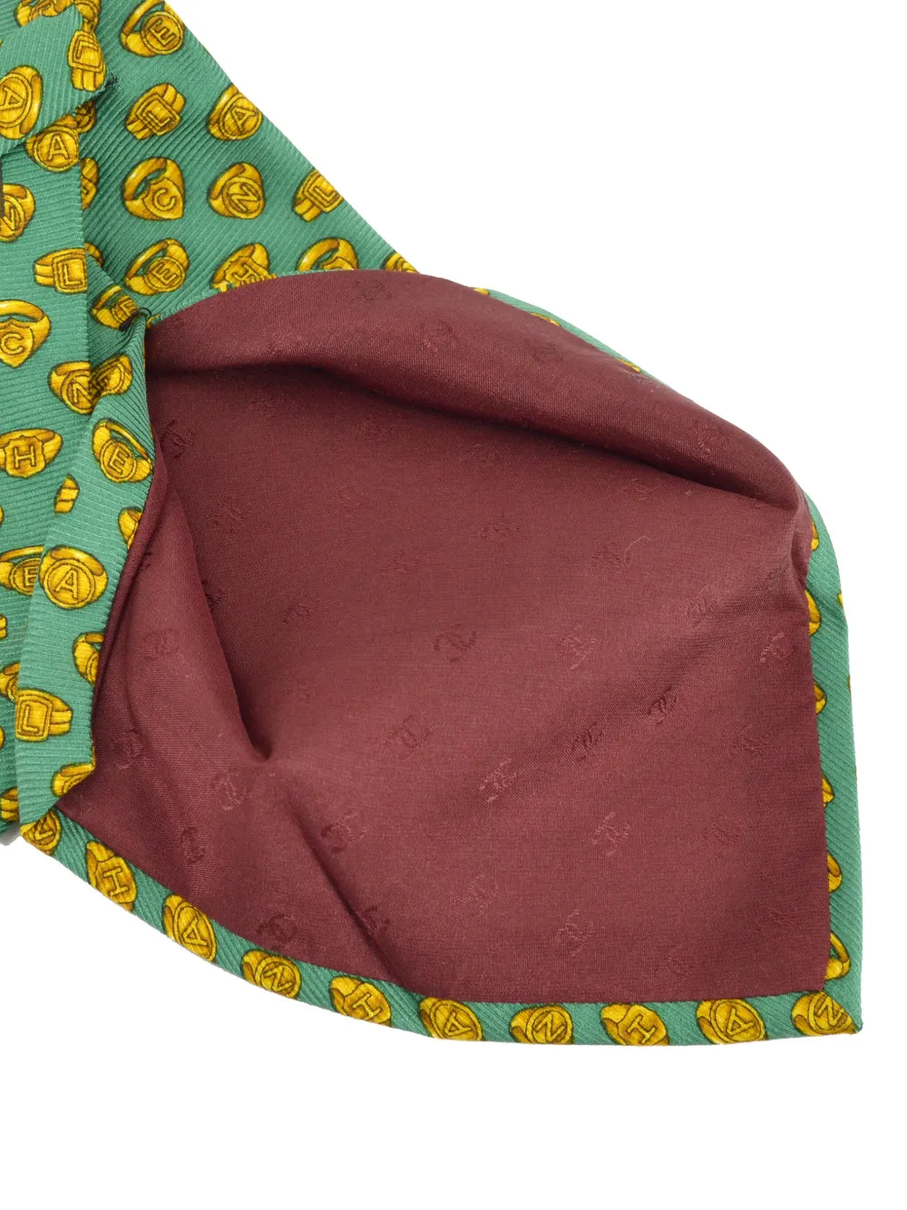CHANEL Pre-Owned 1990-2000s zijden stropdas met jacquard - Groen