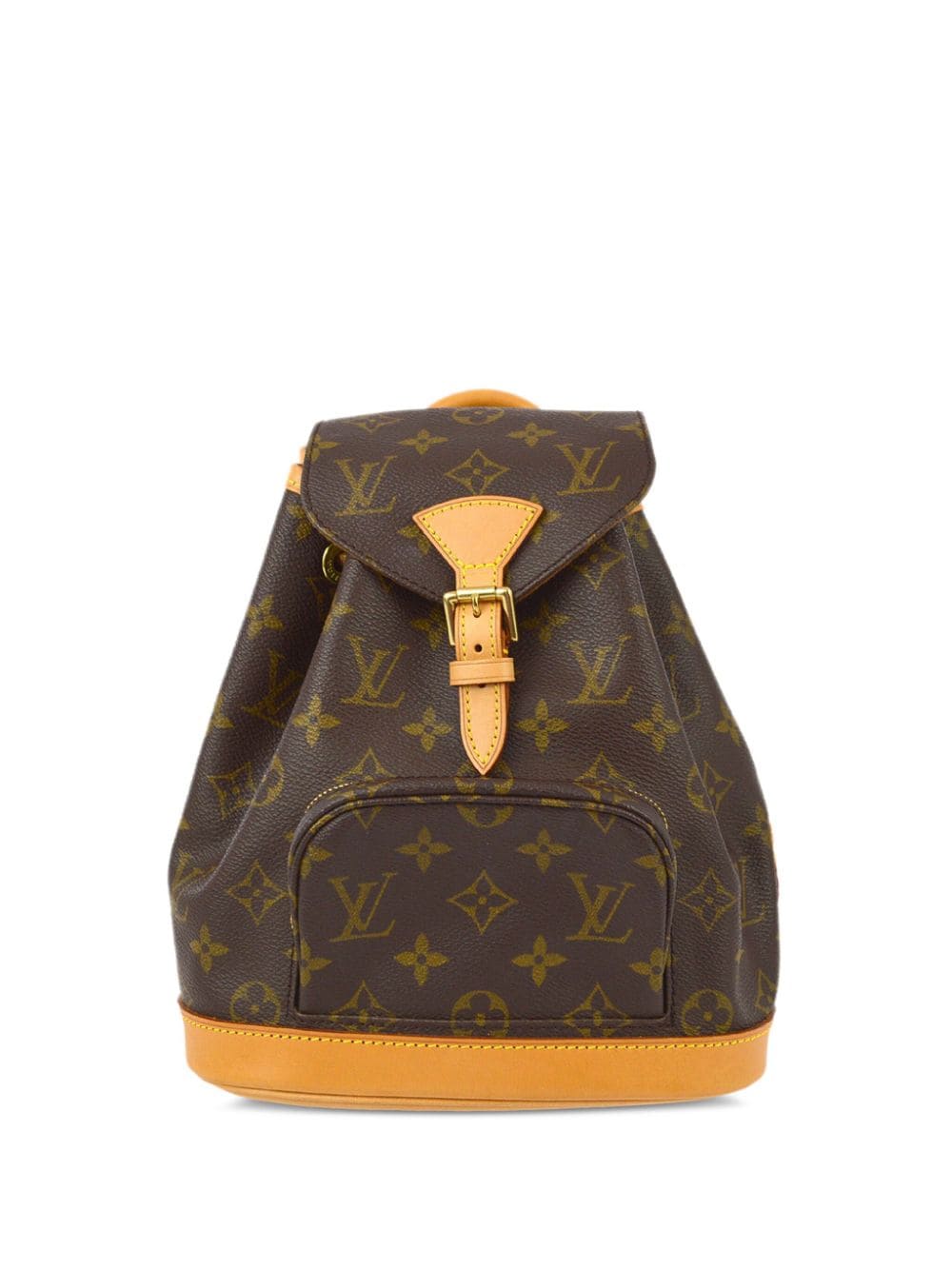 Pre-owned Louis Vuitton 1997 Montsouris Mini Backpack In Brown