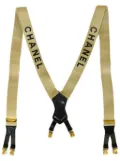 CHANEL Pre-Owned 1990-2000s logo-print suspenders - Neutrals