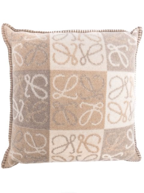 LOEWE Anagram-checkerboard wool cushion (54cm x 54cm)