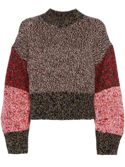 LOEWE colour-block wool jumper