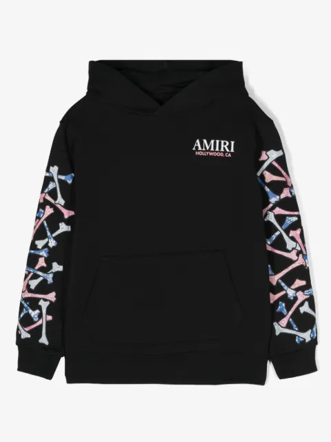 AMIRI KIDS bone-print cotton hoodie