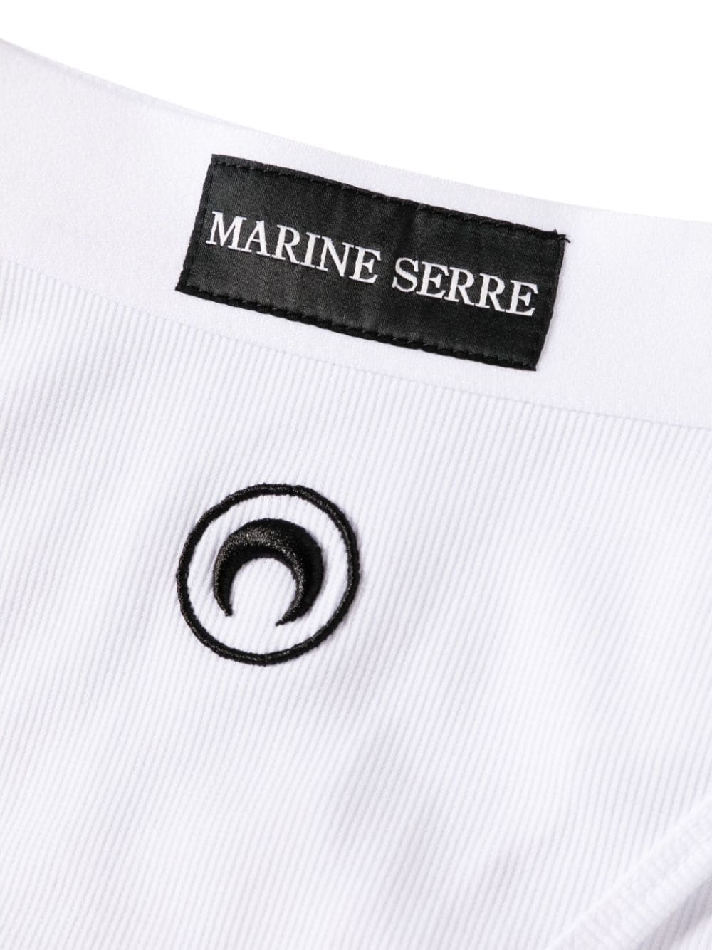 Shop Marine Serre Crescent Moon High-cut Briefs In White