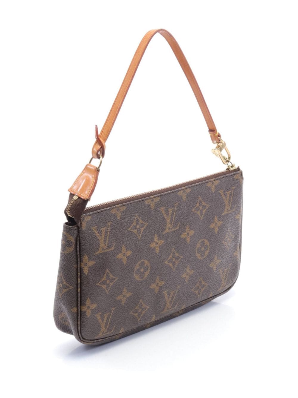 Pre-owned Louis Vuitton 1998 Pochette Accessoires Clutch Bag In Brown