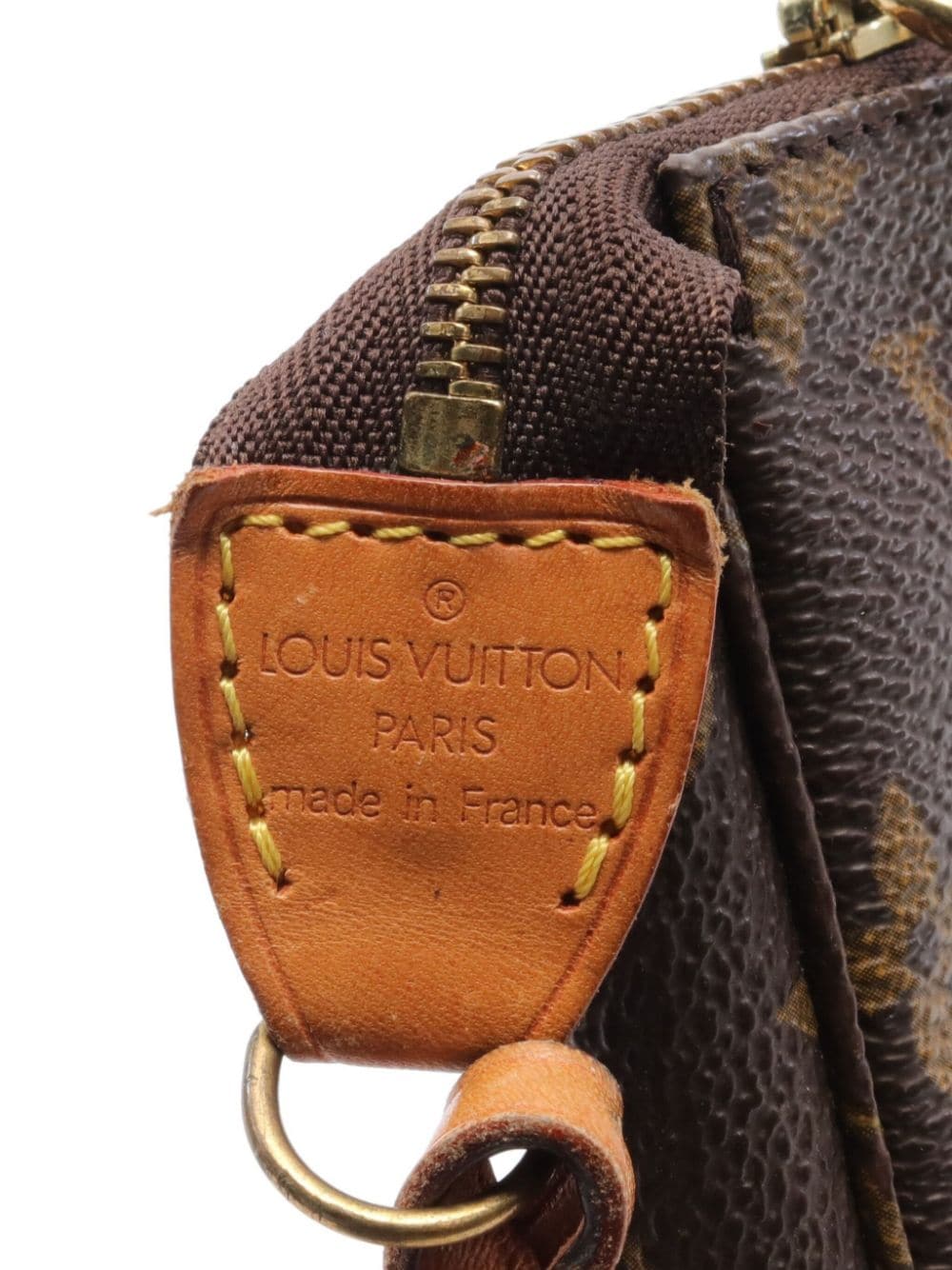 Pre-owned Louis Vuitton 1998 Pochette Accessoires Clutch Bag In Brown