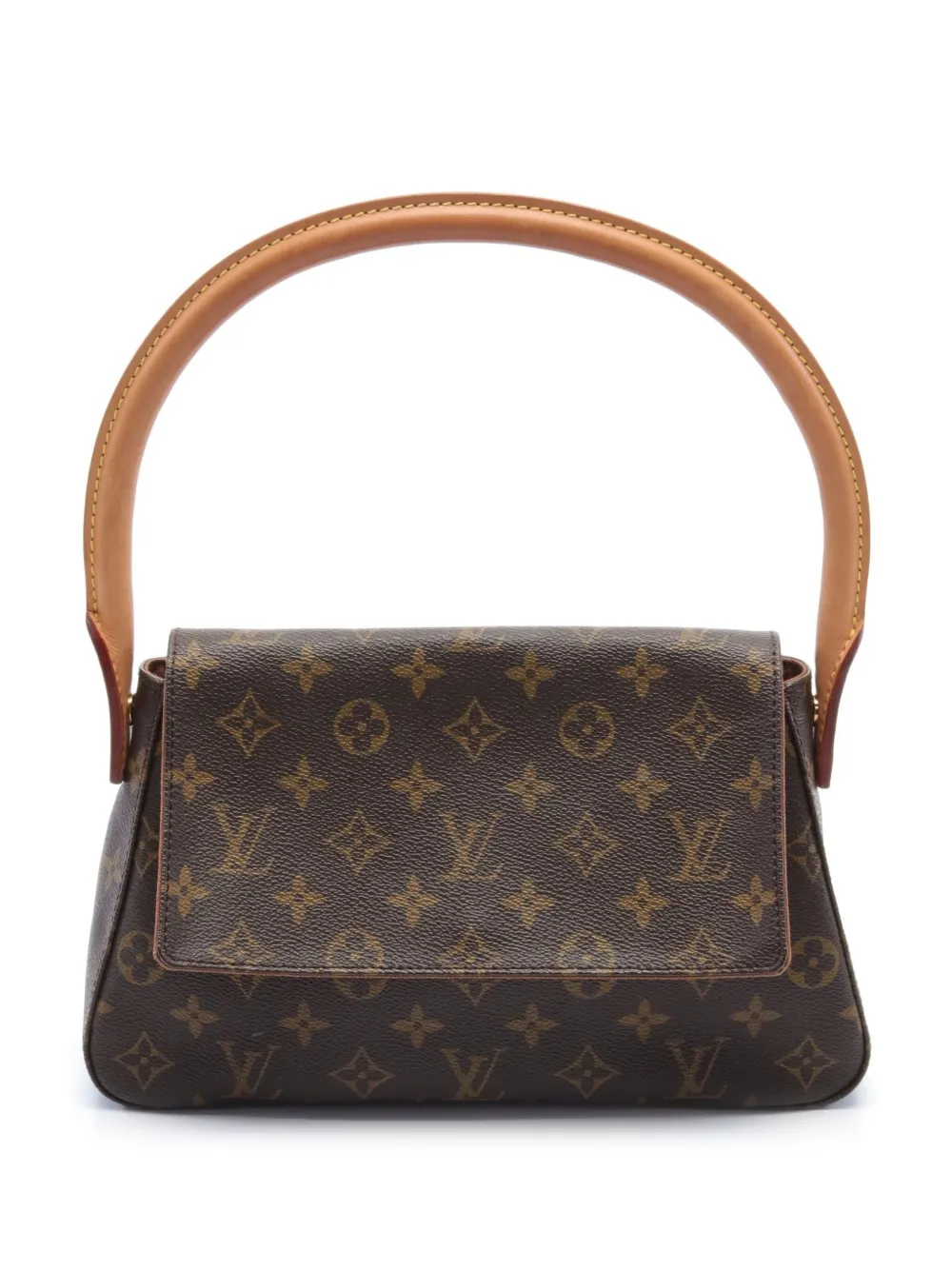 Pre-owned Louis Vuitton 2001 Mini Looping Handbag In Brown