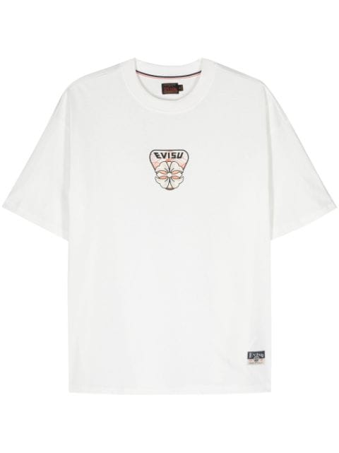 EVISU Multi-Hanafuda Patches Daicock cotton T-shirt 