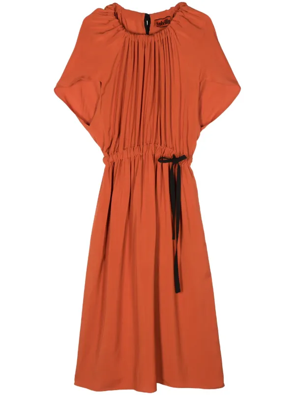Colville McCardell Drawstring-Waist Maxi Dress - Orange