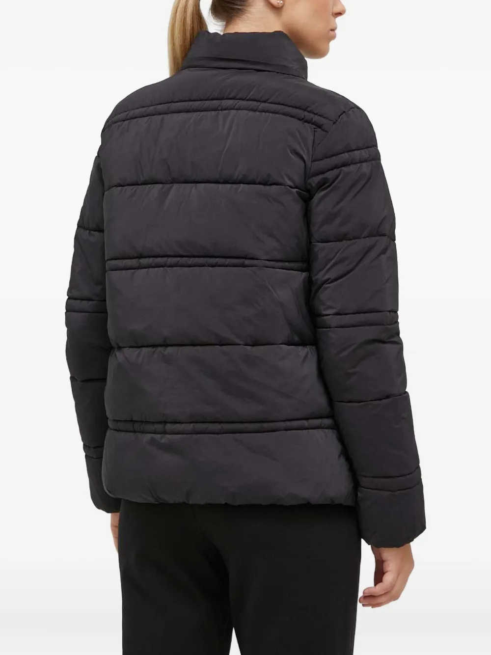 Ea7 Logo-detail Hooded Padded Jacket In Black