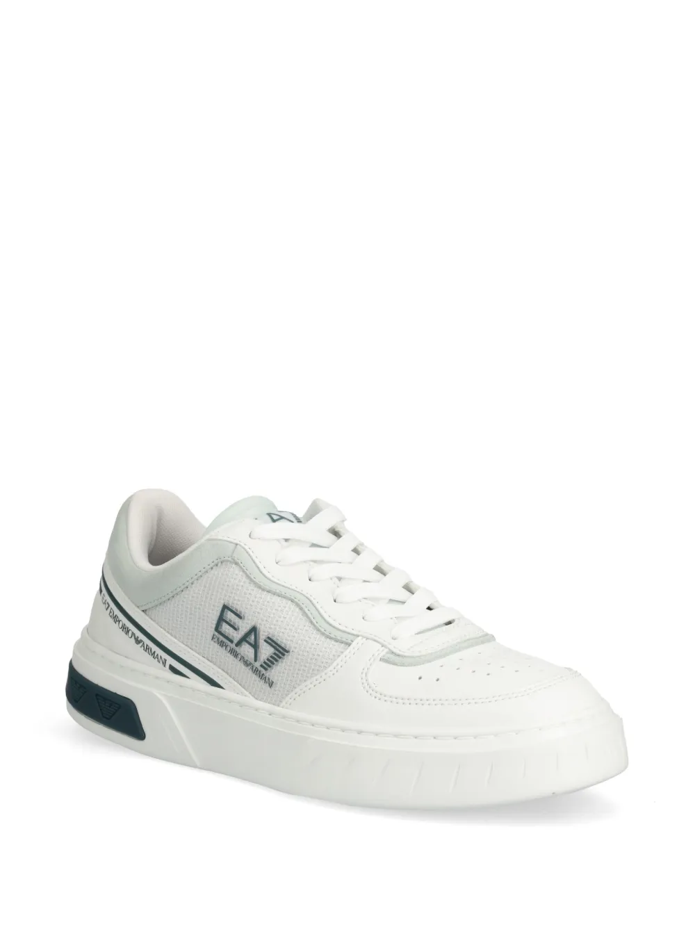 Ea7 Emporio Armani Sneakers met vlakken en logoprint - Wit
