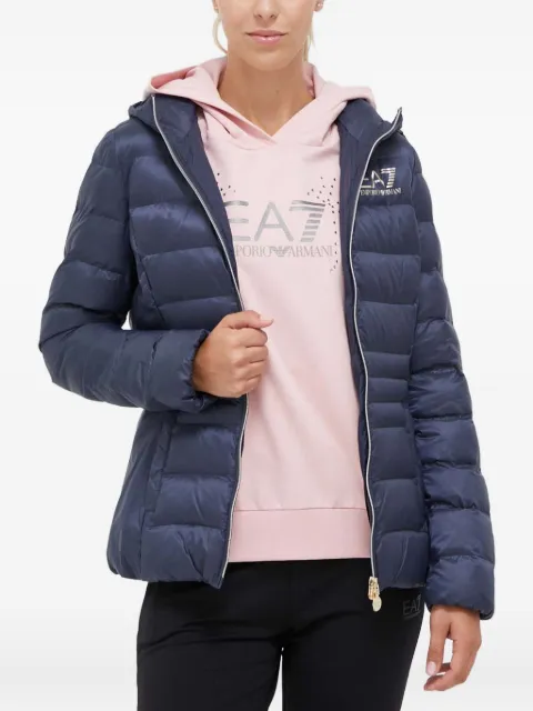 Ea7 Emporio Armani hooded logo jacket